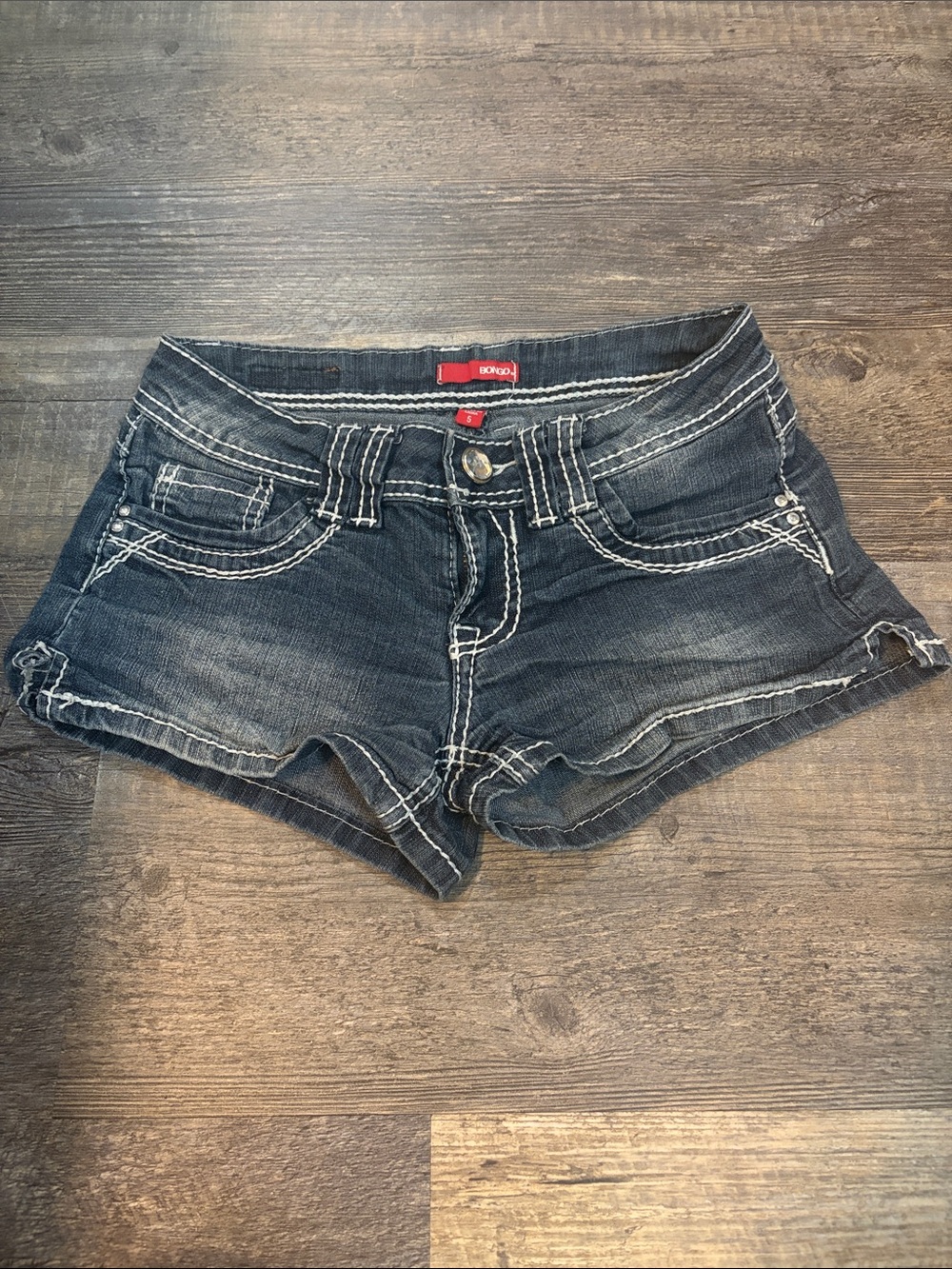 BONGO Denim Low-Rise Jean Shorts